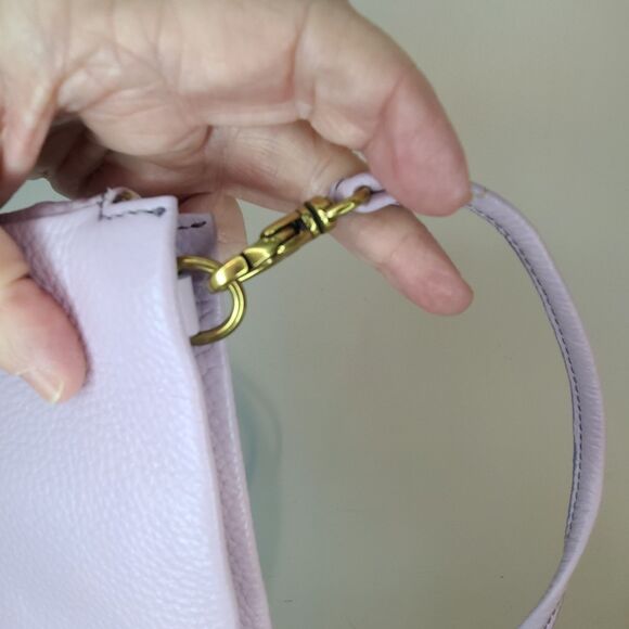 FOSSIL Lavender Pebbled Leather Convertible MIMI Crossbody Clutch Bag NWT Capsul - Picture 9 of 11